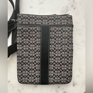 Coach Signature Black and Gray small crossbody